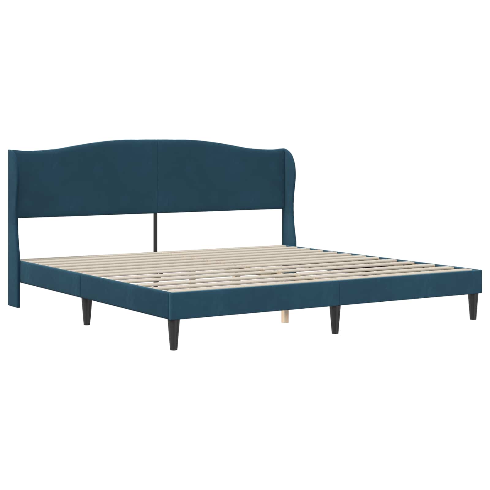 Struttura del letto con testiera Blu 200 x 200 cm Velluto | homemem39