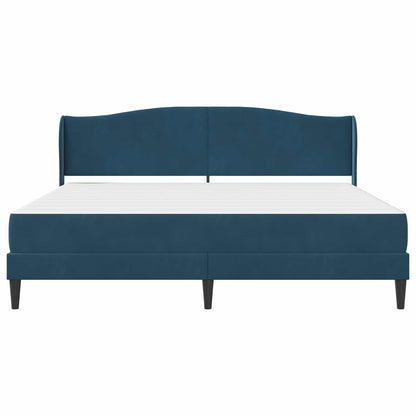Struttura del letto con testiera Blu 200 x 200 cm Velluto | homemem39