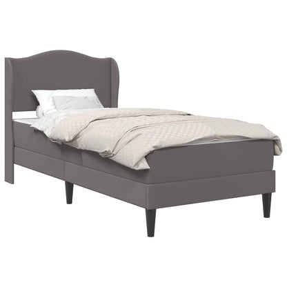 Struttura del letto con testiera Grigio 90 x 190 cm Similpelle | homemem39
