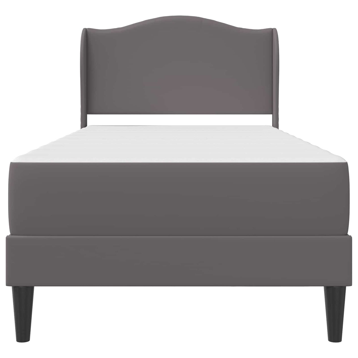Struttura del letto con testiera Grigio 90 x 190 cm Similpelle | homemem39