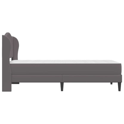 Struttura del letto con testiera Grigio 90 x 190 cm Similpelle | homemem39