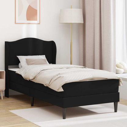 Struttura del letto con testiera Nero 90 x 190 cm Similpelle | homemem39
