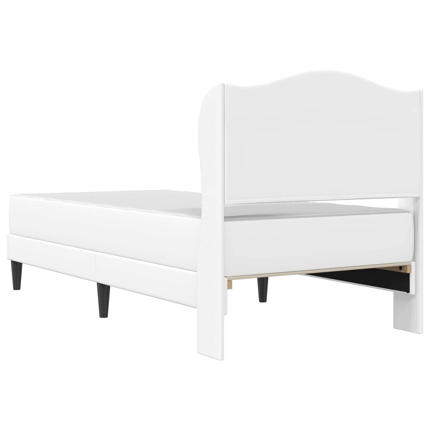 Struttura del letto con testiera Bianco 90 x 190 cm Similpelle | homemem39