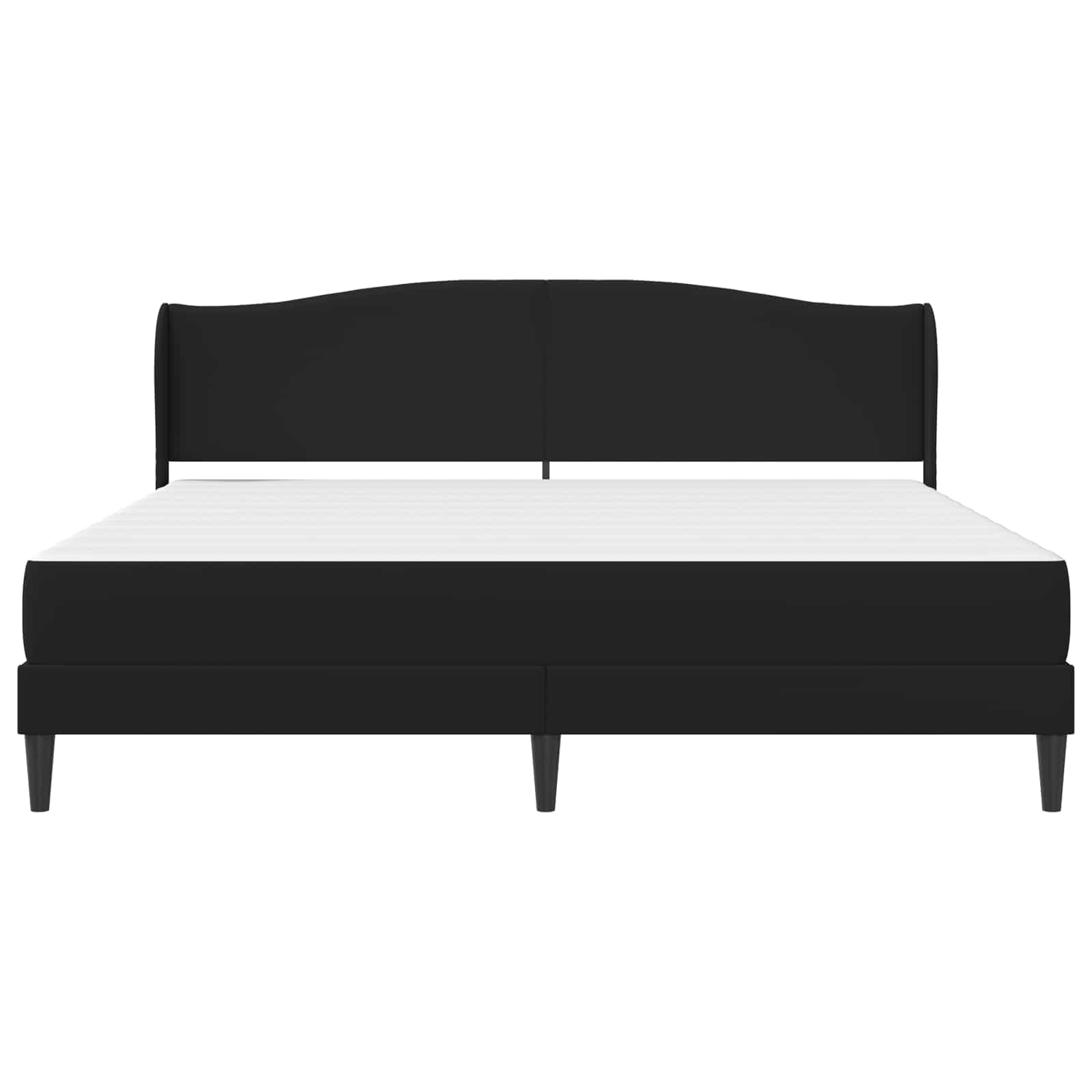 Struttura del letto con testiera Nero 180 x 200 cm Similpelle | homemem39