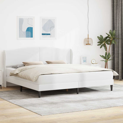Struttura del letto con testiera Bianco 180 x 200 cm Similpelle | homemem39