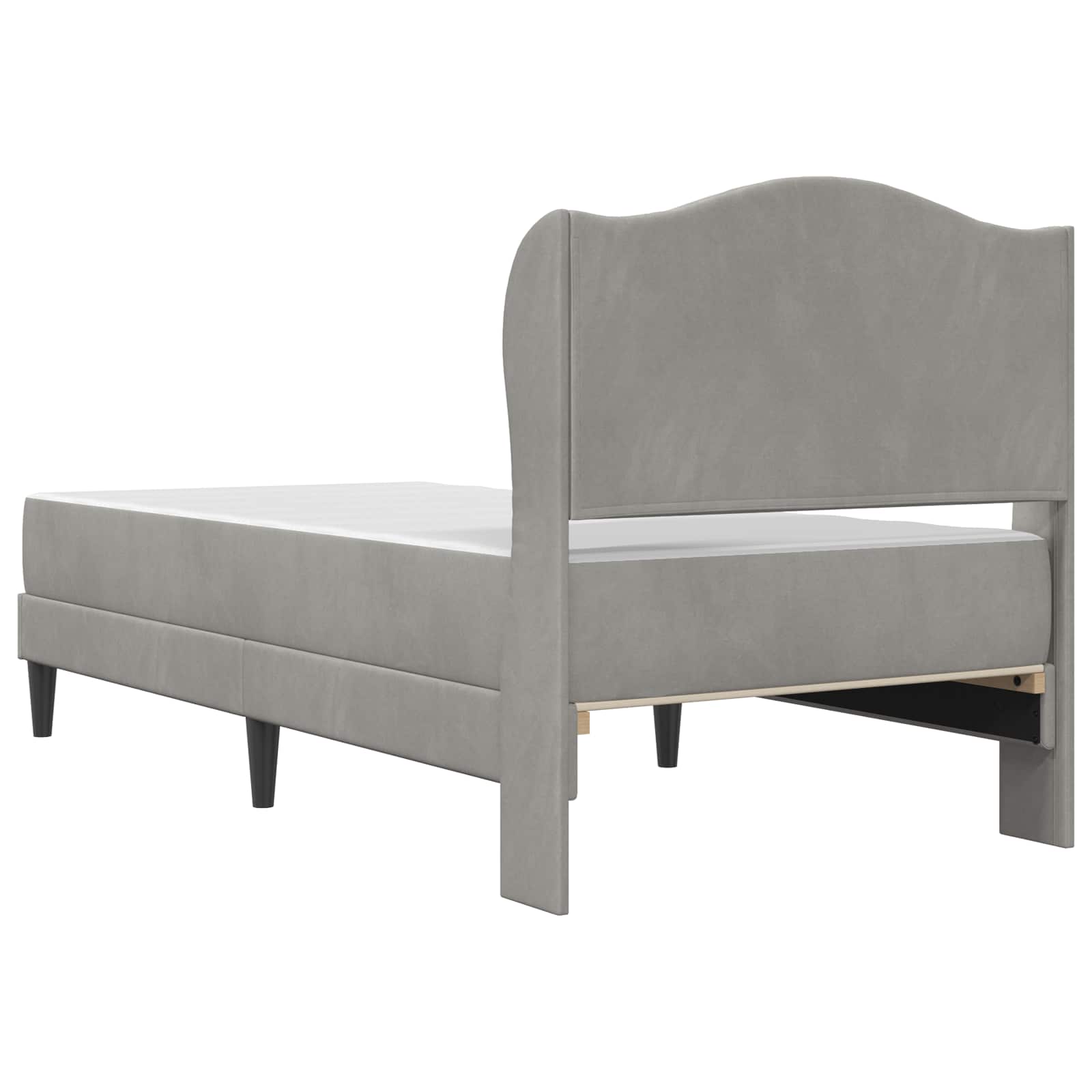 Struttura del letto Grigio Chiaro 90 x 190 cm Velluto | homemem39
