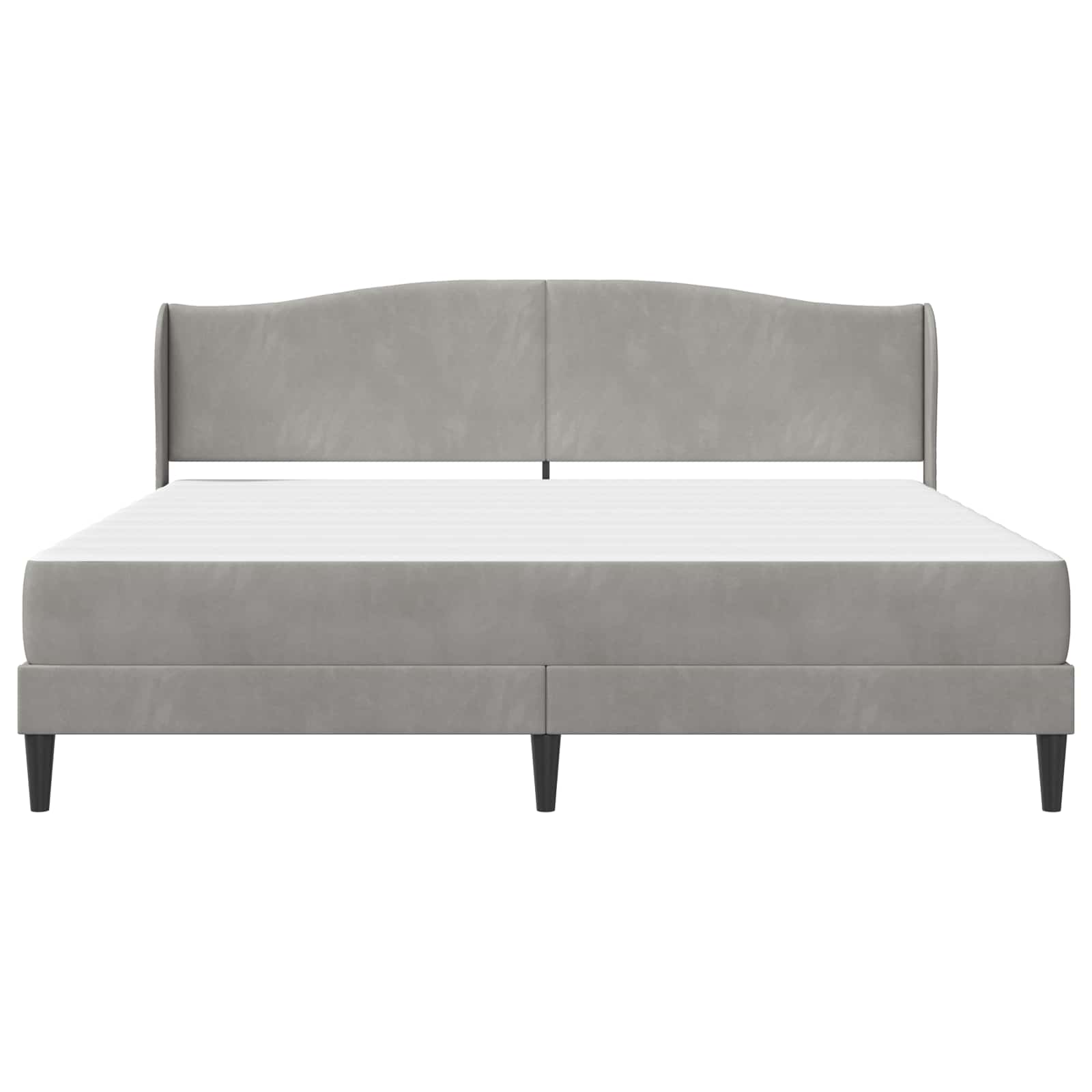 Struttura del letto Grigio Chiaro 180 x 200 cm Velluto | homemem39