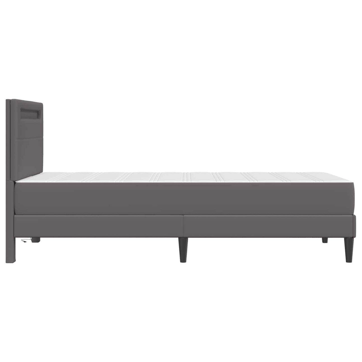 Struttura del letto con testiera Grigio 90 x 190 cm Similpelle | homemem39