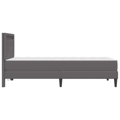 Struttura del letto con testiera Grigio 90 x 190 cm Similpelle | homemem39