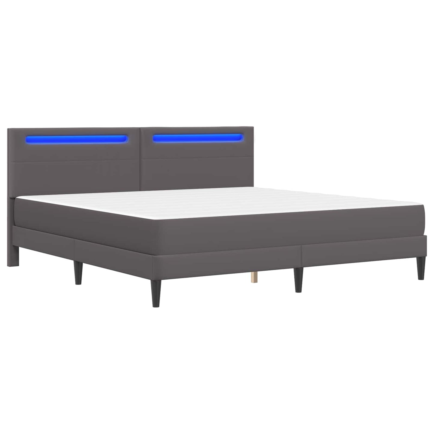 Struttura del letto con testiera Grigio 180 x 200 cm Similpelle | homemem39