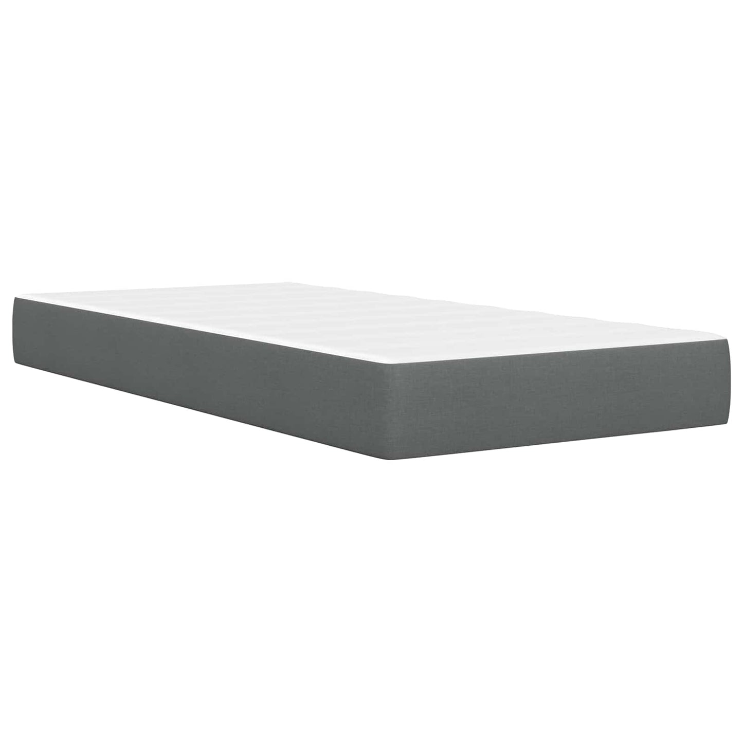 Struttura letto con materasso Grigio scuro 90 x 200 cm Tessuto | homemem39