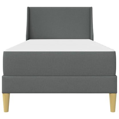 Struttura letto con materasso Grigio scuro 90 x 200 cm Tessuto | homemem39