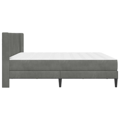 Struttura letto con materasso Grigio scuro 200 x 200 cm Velluto | homemem39