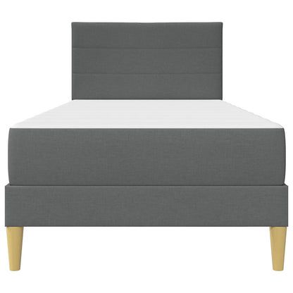 Struttura letto con materasso Grigio scuro 90 x 190 cm Tessuto | homemem39