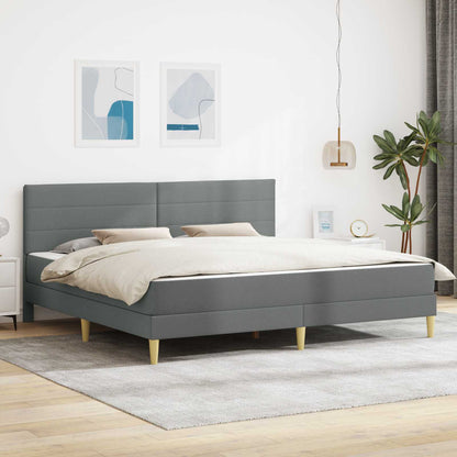 Struttura letto con materasso Grigio scuro 180 x 200 cm Tessuto | homemem39