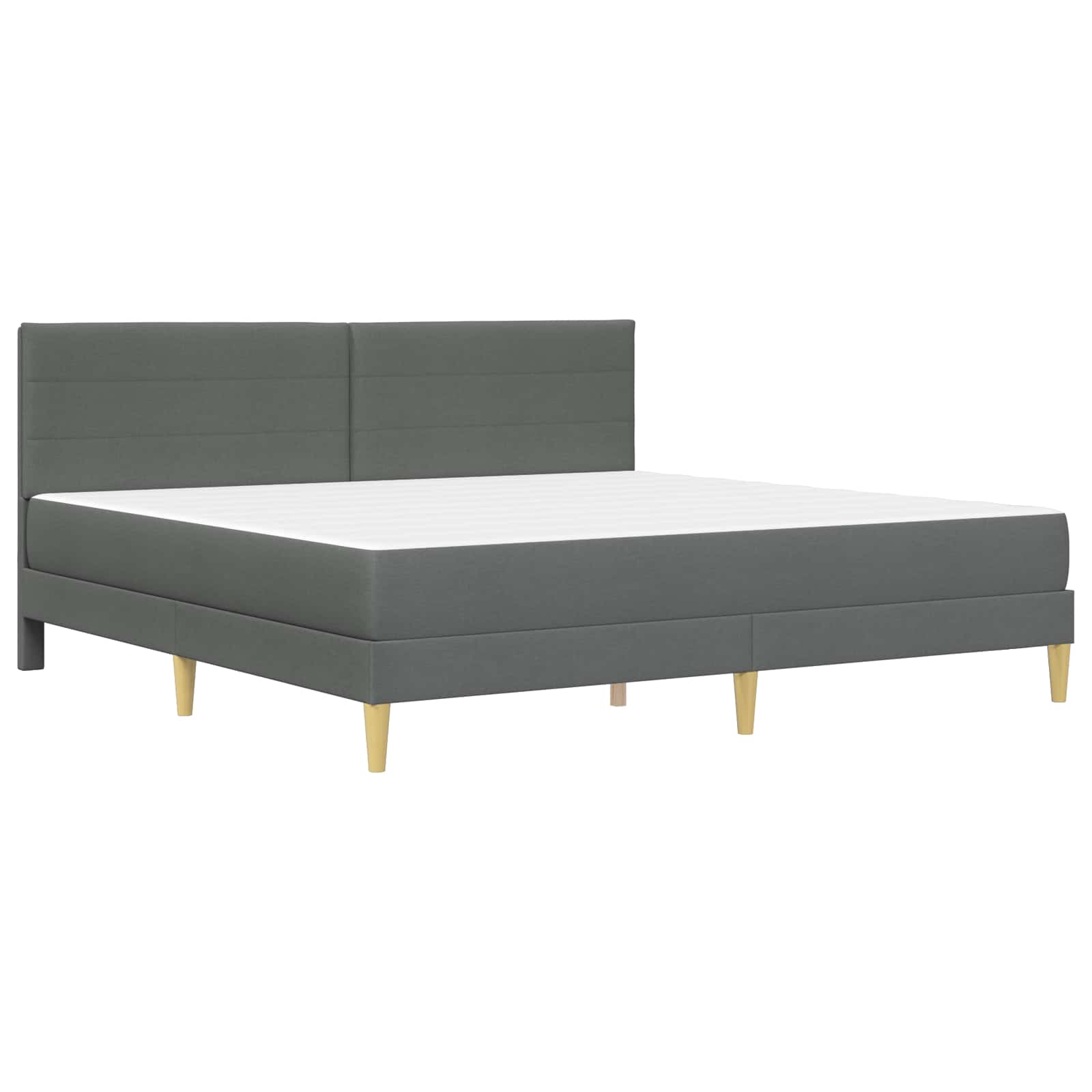 Struttura letto con materasso Grigio scuro 180 x 200 cm Tessuto | homemem39
