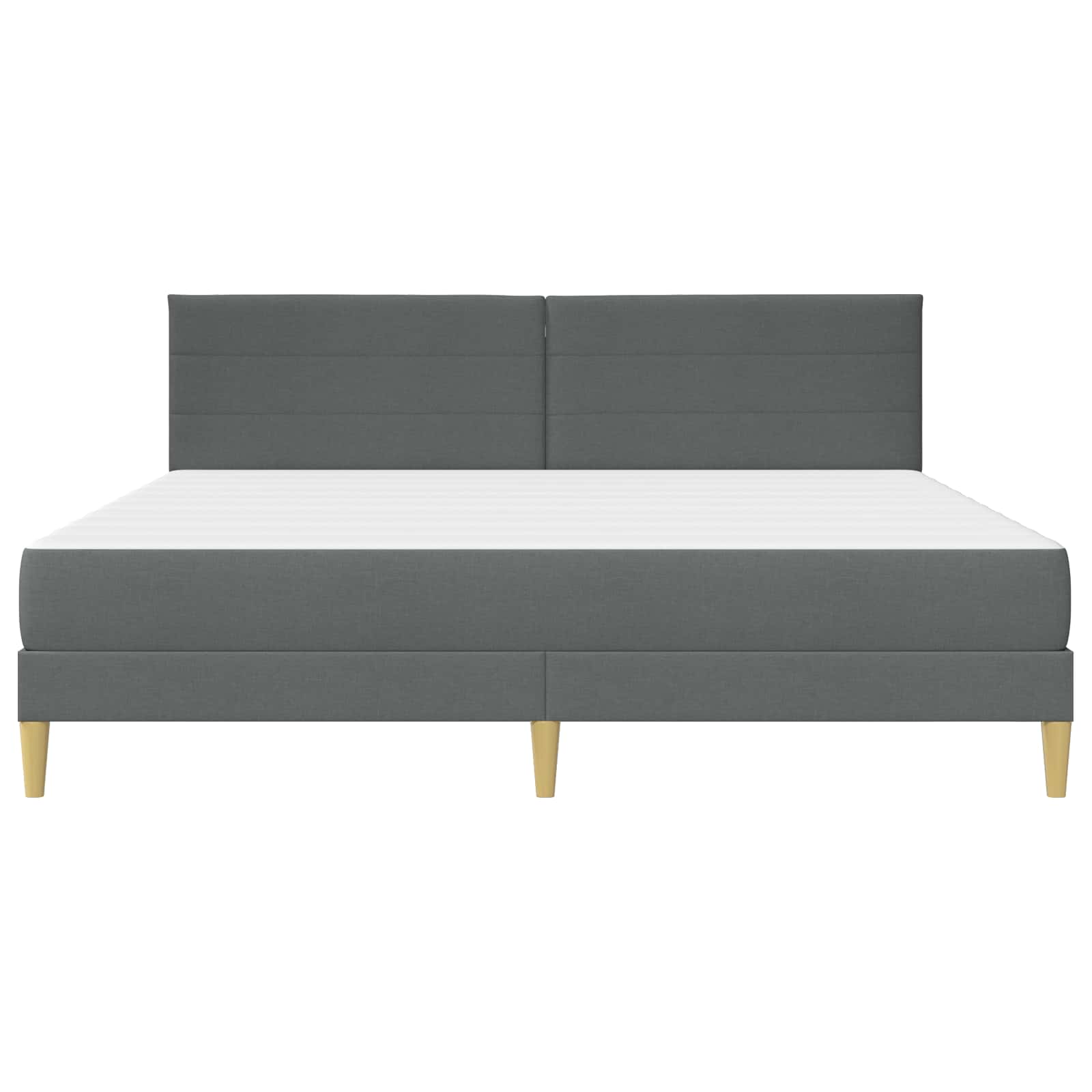 Struttura letto con materasso Grigio scuro 180 x 200 cm Tessuto | homemem39