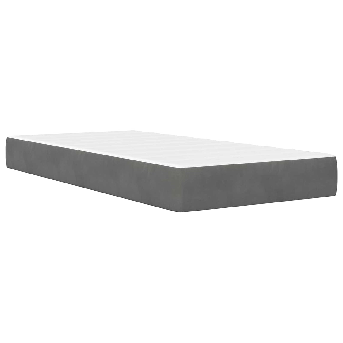 Struttura letto con materasso Grigio scuro 90 x 190 cm Velluto | homemem39