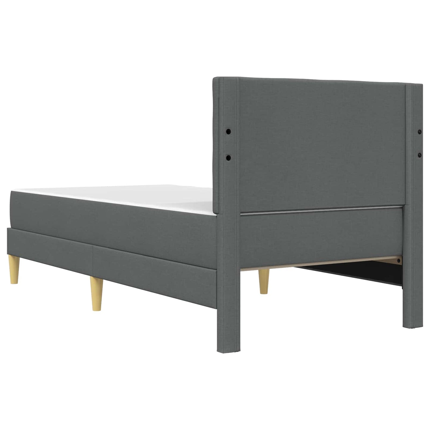 Struttura letto con materasso Grigio scuro 90 x 190 cm Tessuto | homemem39