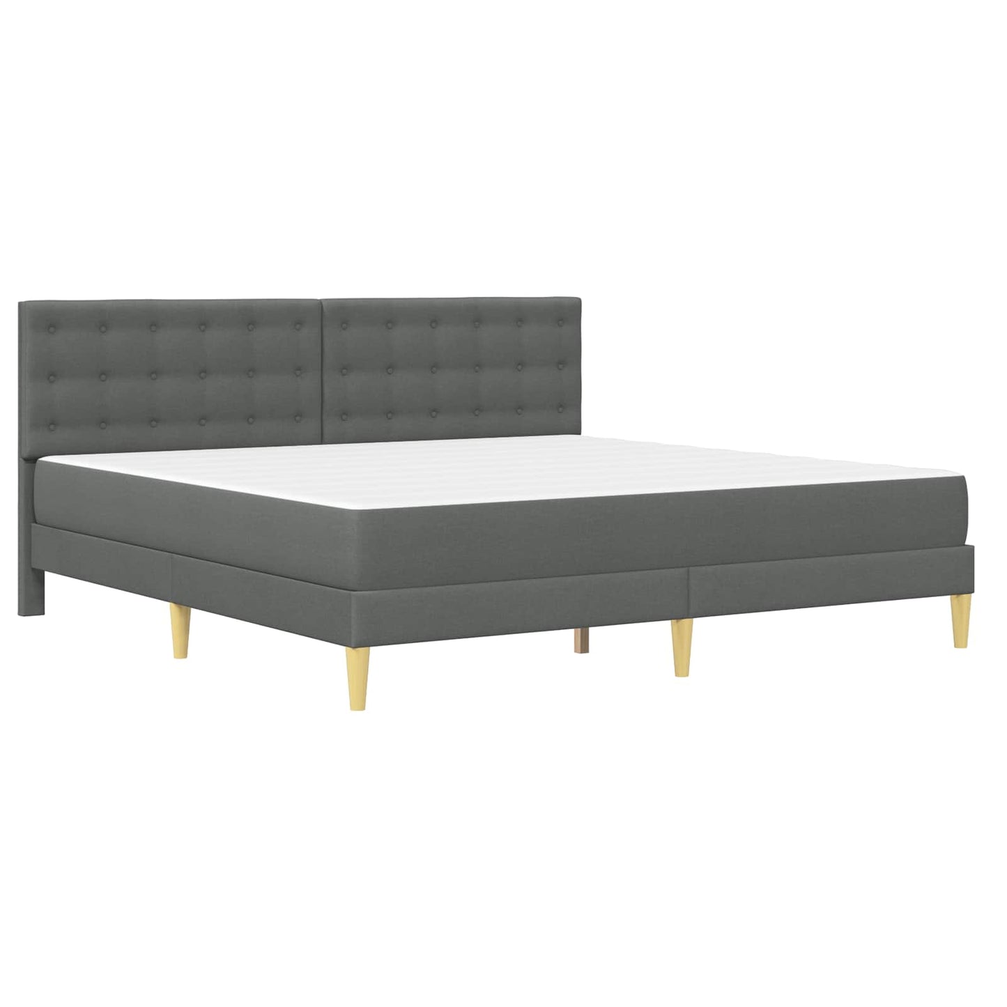 Struttura letto con materasso Grigio scuro 180 x 200 cm Tessuto | homemem39