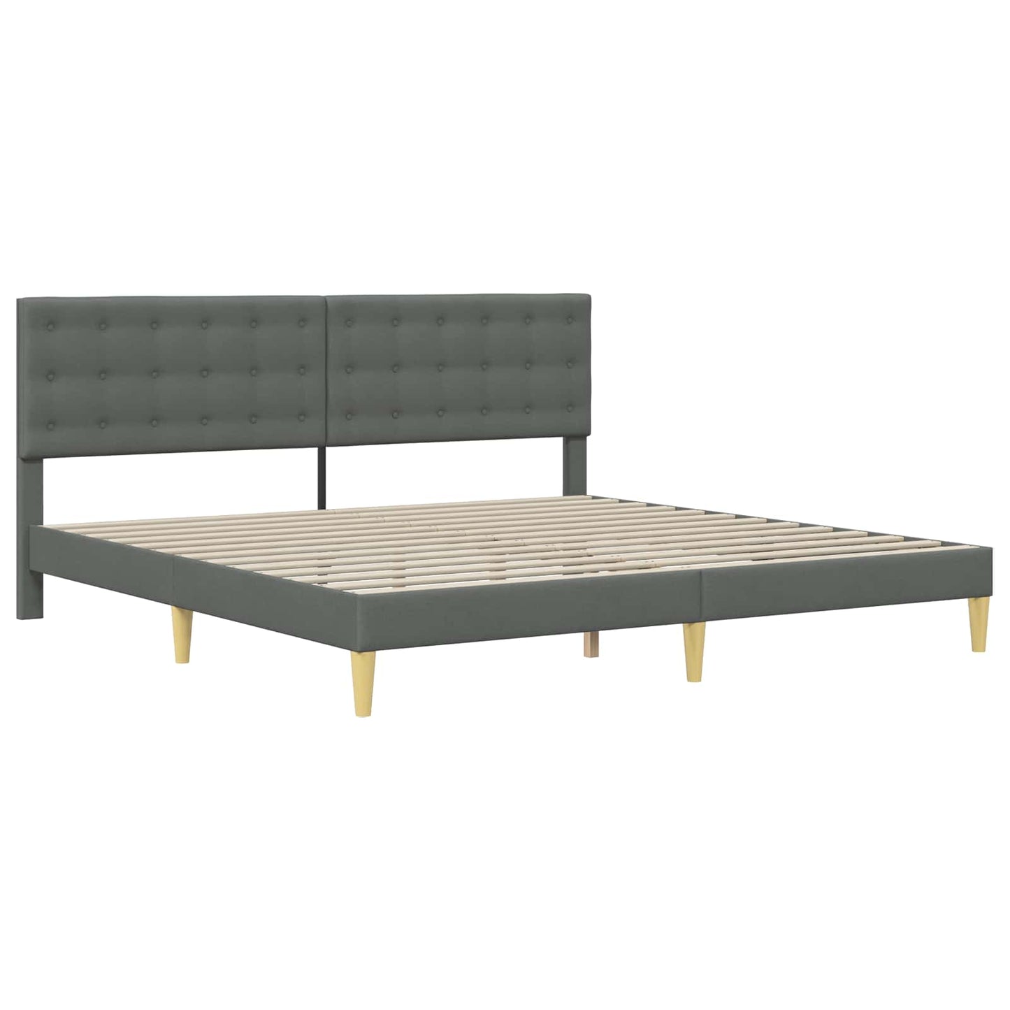 Struttura letto con materasso Grigio scuro 180 x 200 cm Tessuto | homemem39