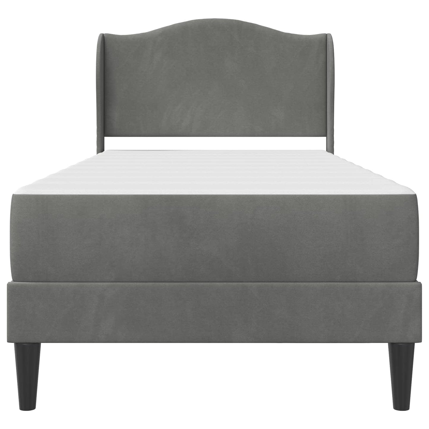 Struttura del letto Grigio Scuro 90 x 190 cm Velluto | homemem39