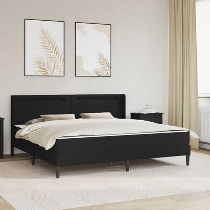 Struttura letto con materasso Nero 180 x 200 cm Pelle Sintetica | homemem39
