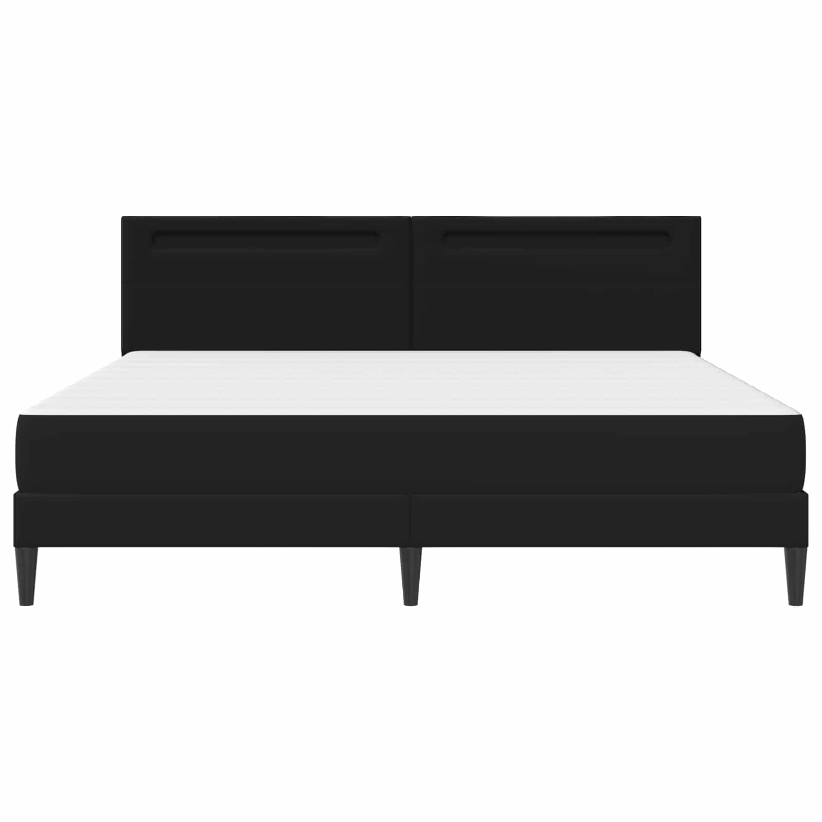 Struttura del letto con testiera Nero 180 x 200 cm Similpelle | homemem39