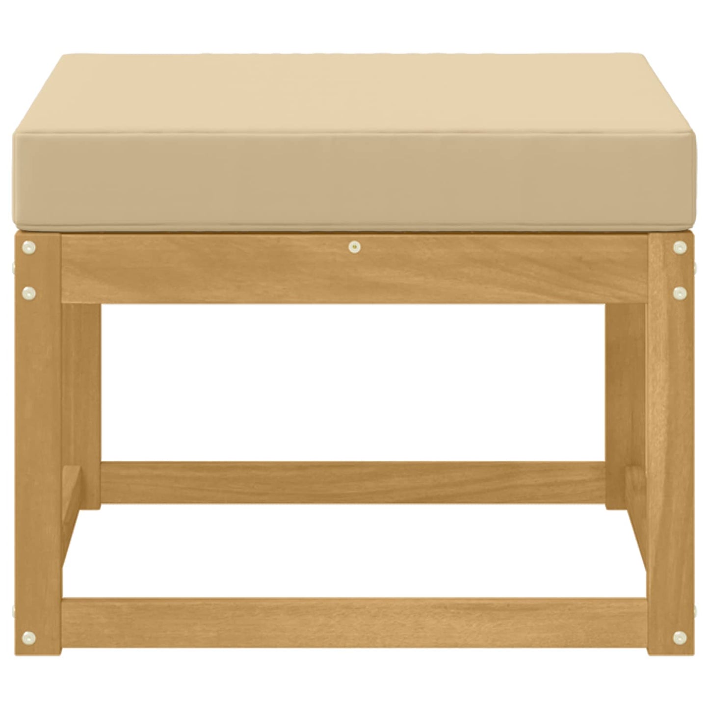 Poggiapiedi da esterno Legno di Acacia Massello Bianco