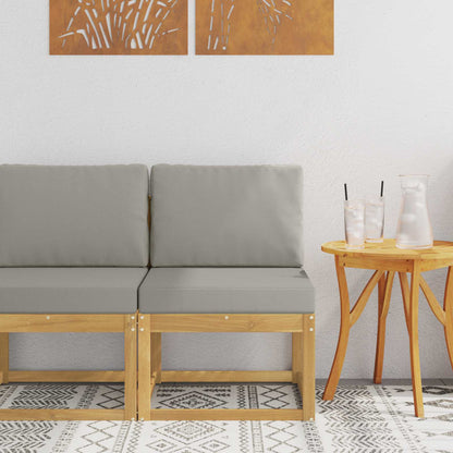 Set di divani da esterno Bianco e Grigio Chiaro 59 x 63 x 73 cm | homemem39