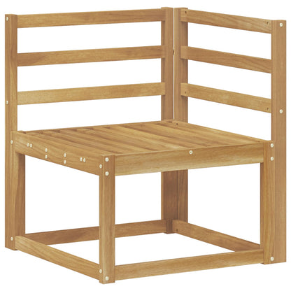 Divano Angolare da Esterno Legno di Acacia Massello Bianco