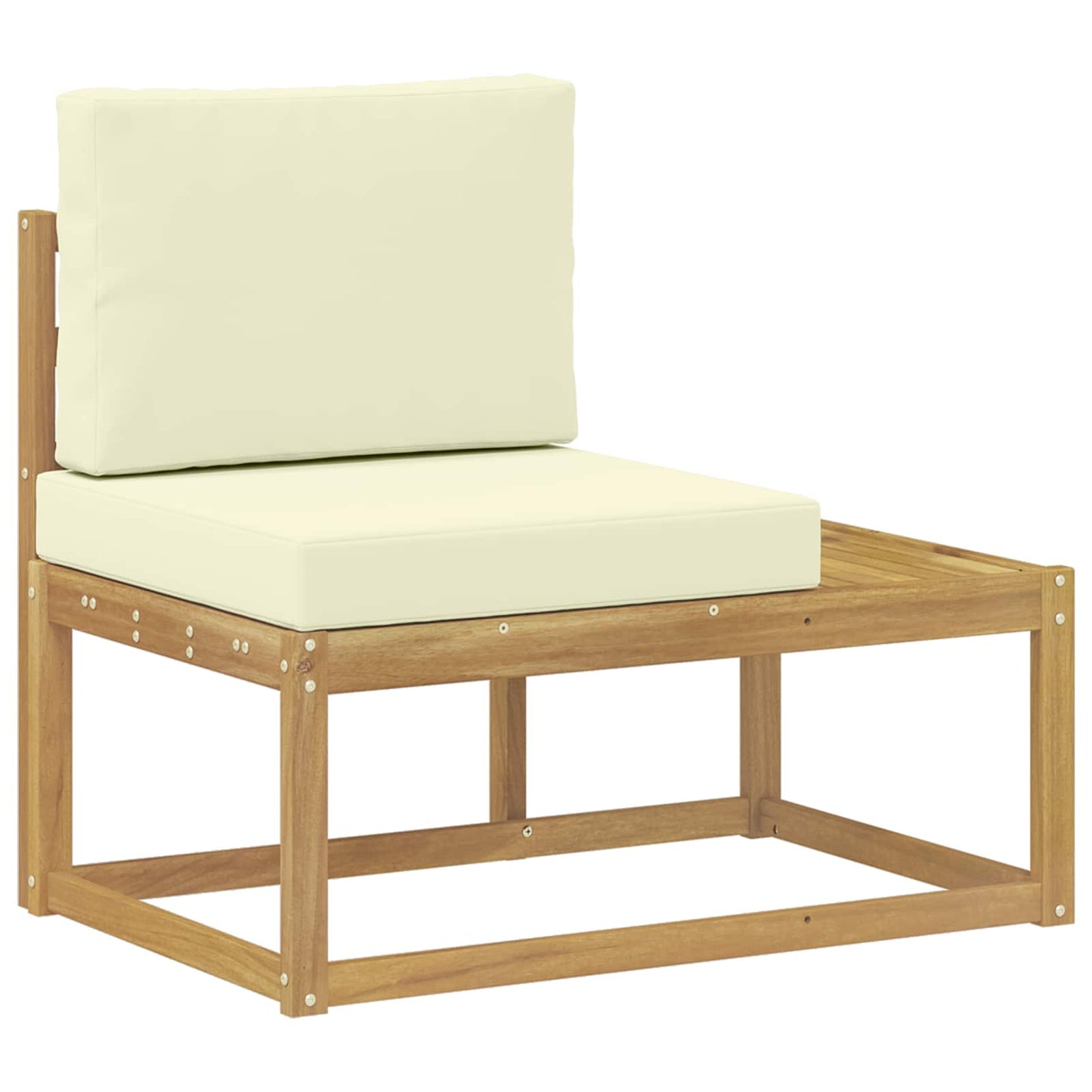 Divano da Esterno con cuscino Bianco 91 x 63 x 73 cm