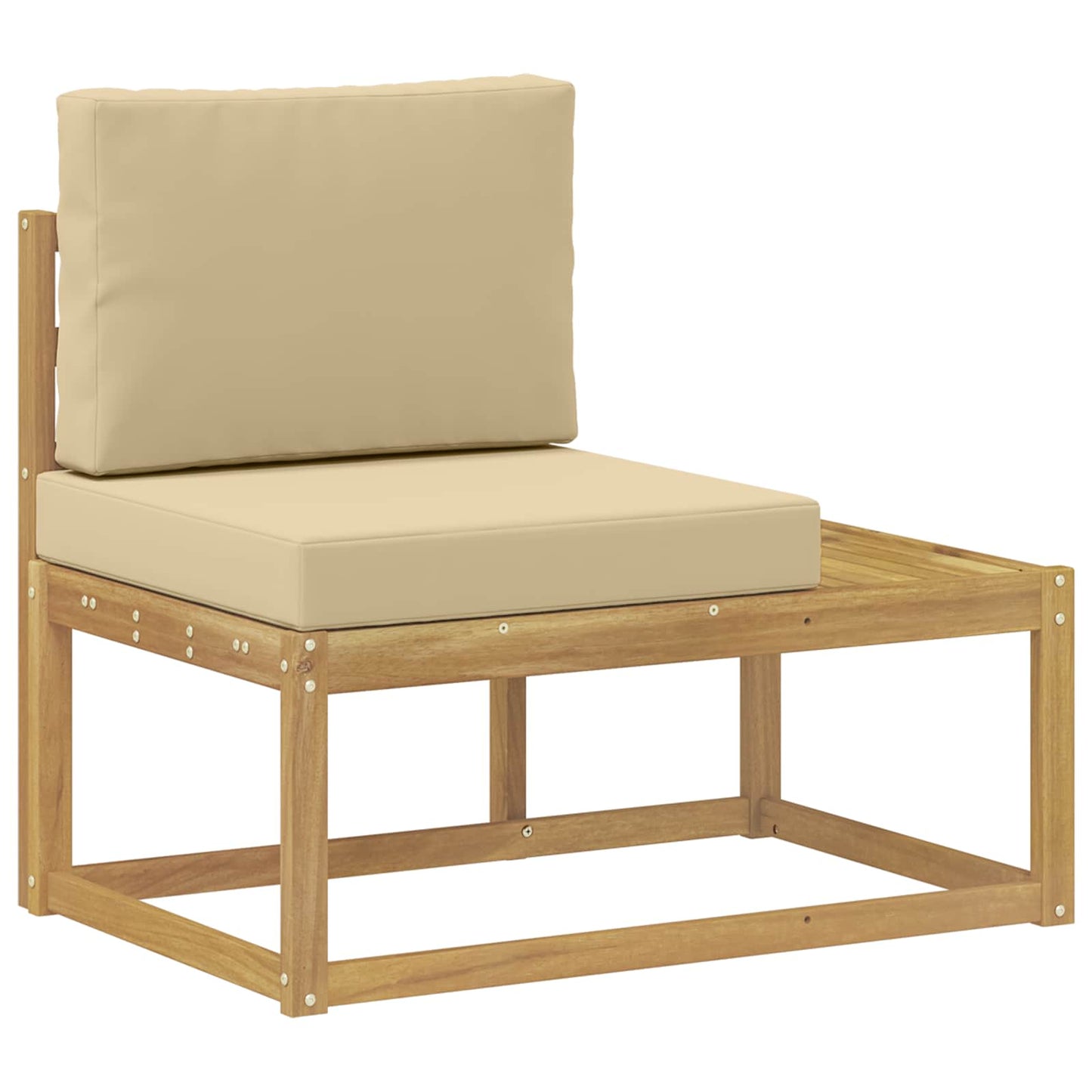 Divano da Esterno con cuscino Bianco 91 x 63 x 73 cm