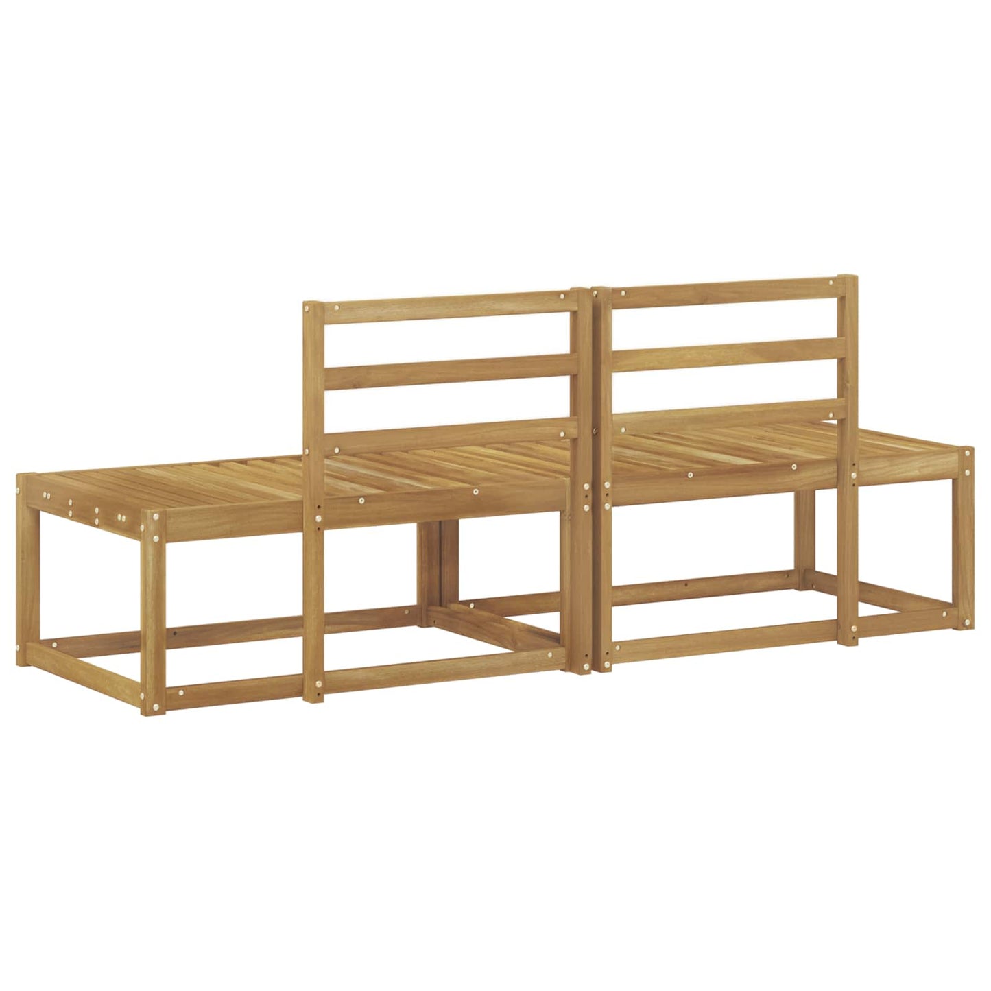 Divano da Esterno 2 Pezzo Bianco 182,5 x 63 x 73 cm