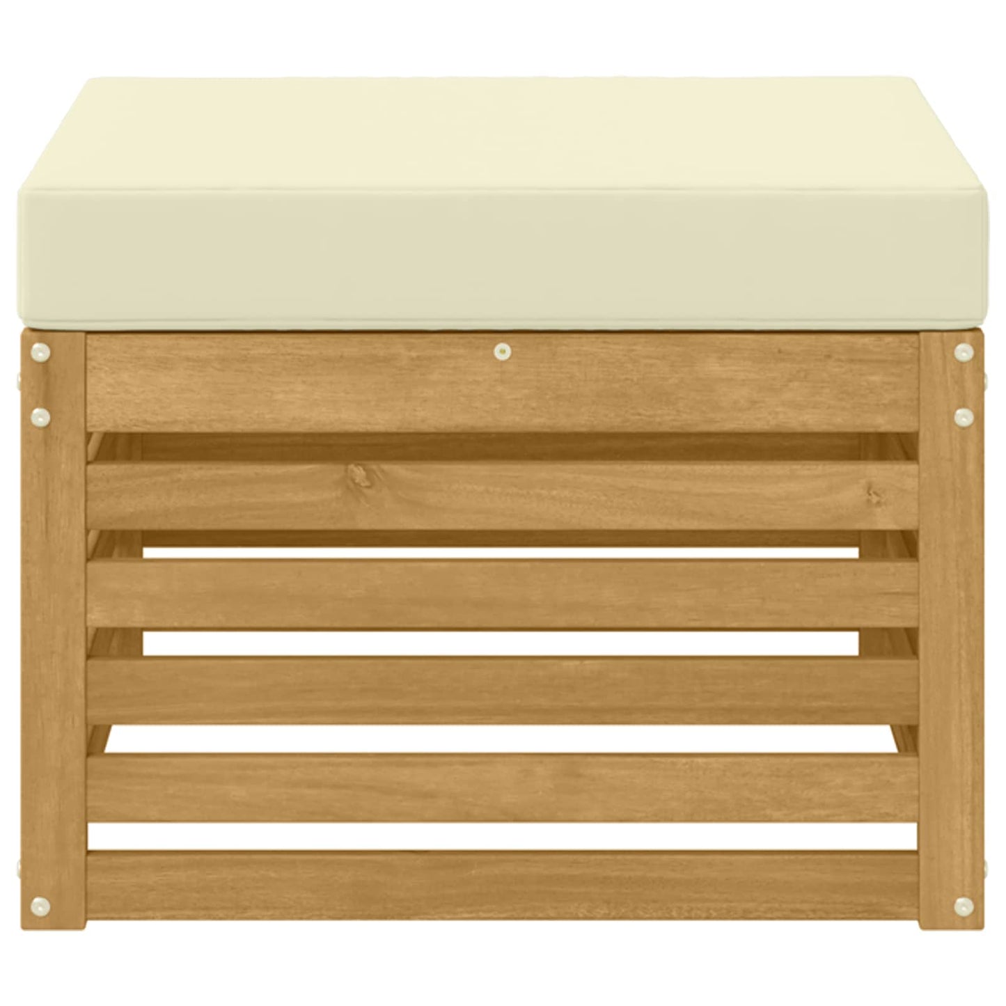 Poggiapiedi da Esterno Legno di Acacia Massello Bianco