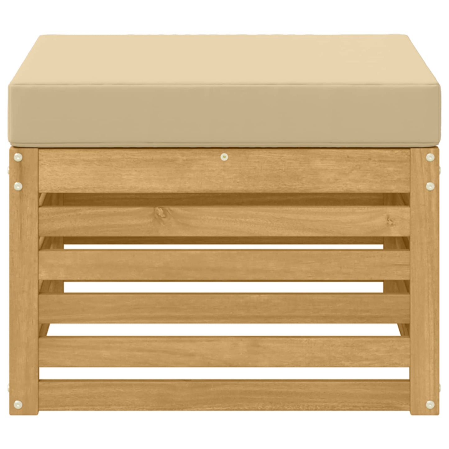 Poggiapiedi da Esterno Legno di Acacia Massello Bianco