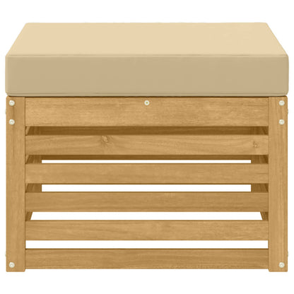 Poggiapiedi da Esterno Legno di Acacia Massello Bianco