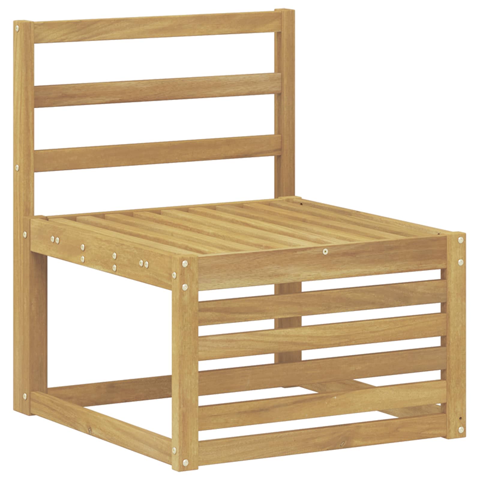 Divano centrale per esterno Legno di Acacia Massello Bianco | homemem39