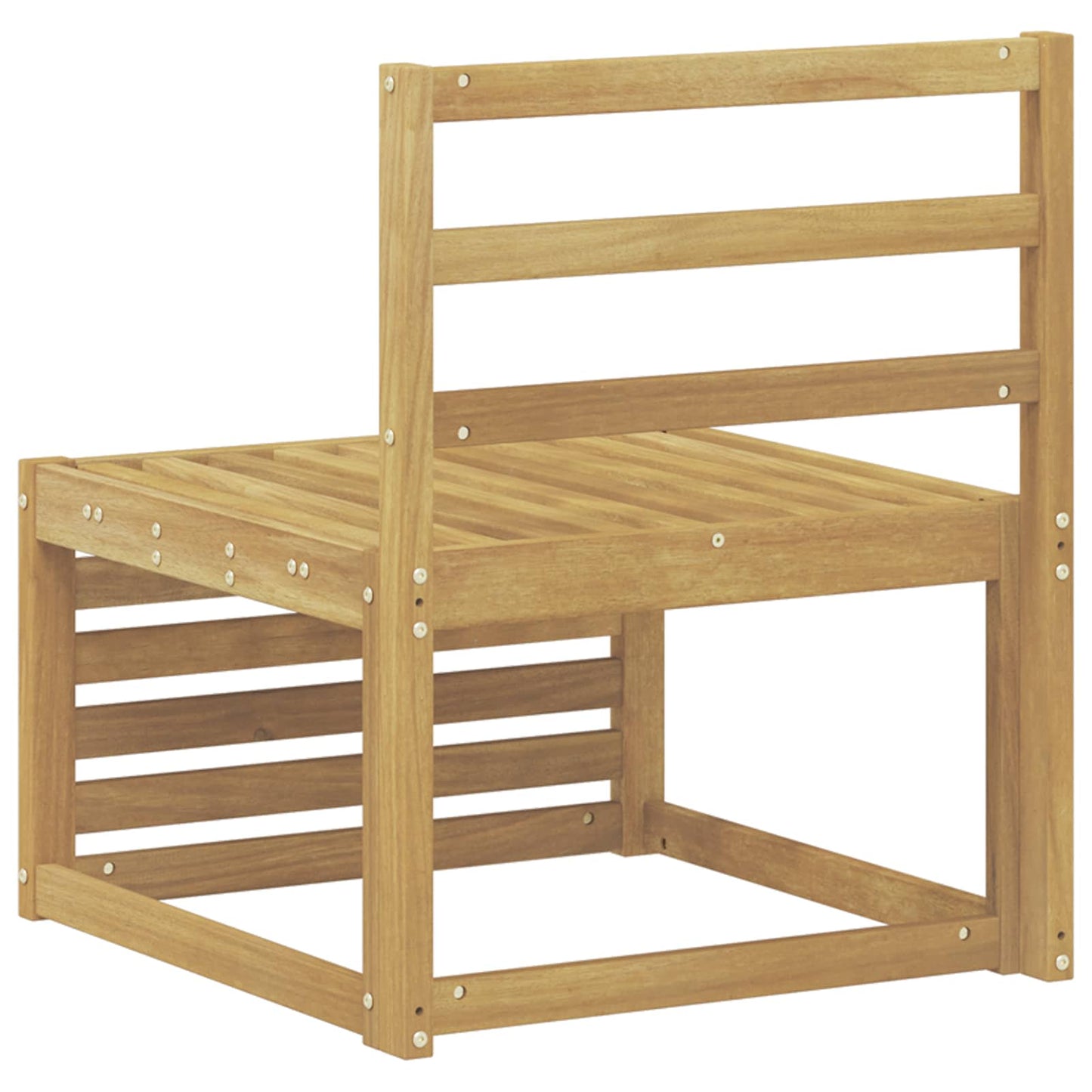 Divano centrale per esterno Legno di Acacia Massello Bianco