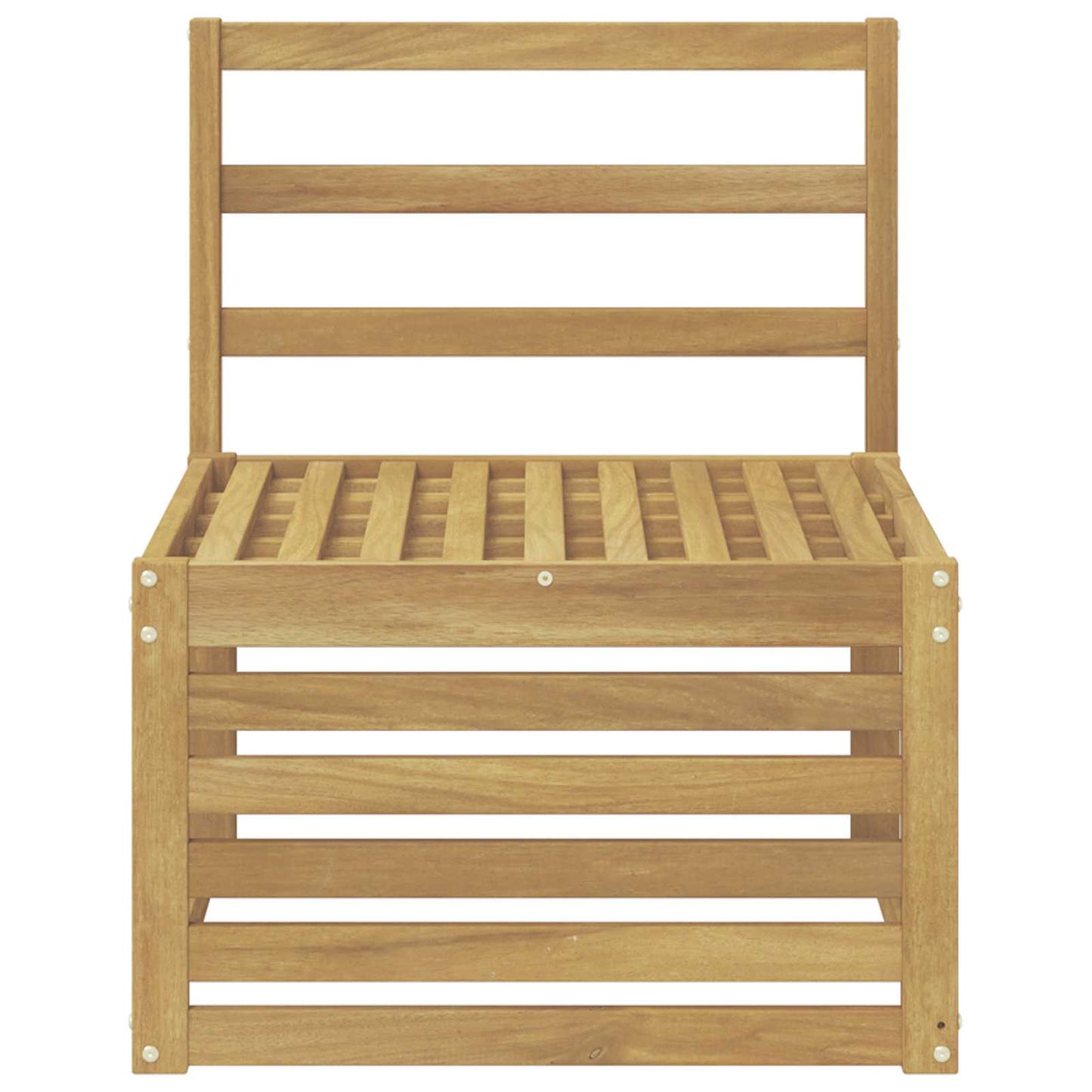 Divano centrale per esterno Legno di Acacia Massello Bianco