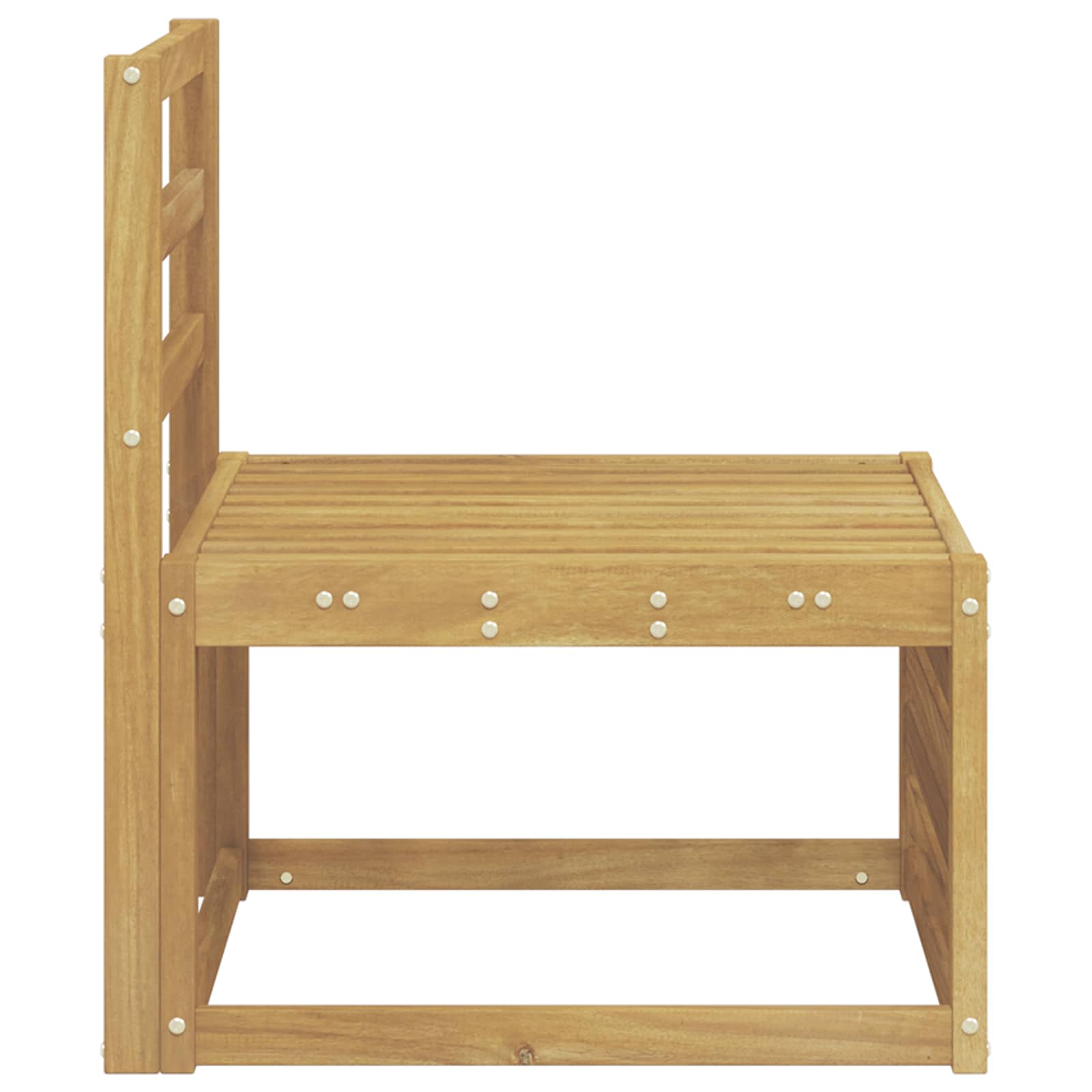 Divano centrale per esterno Legno di Acacia Massello Bianco | homemem39