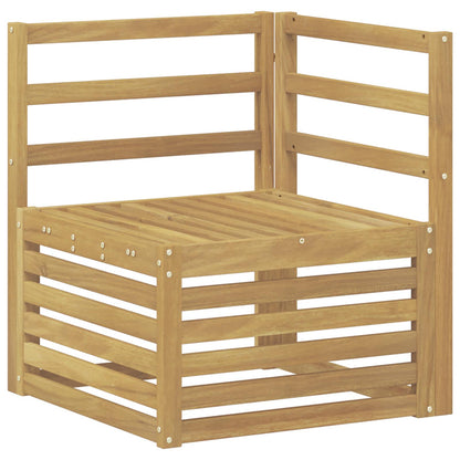 Divano Angolare da Esterno Legno di Acacia Massello Bianco - homemem39