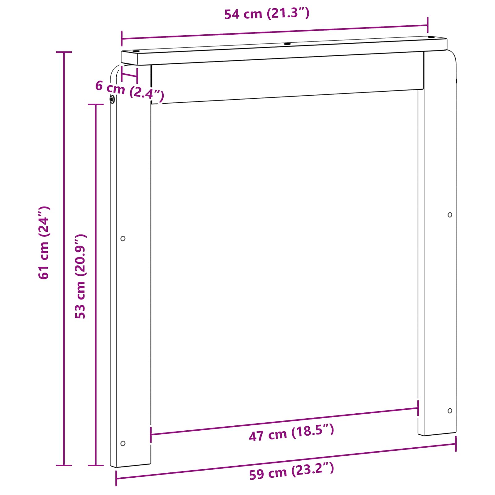 Modulo Braccioli 2 pcs Bianco 59 x 6 x 61 cm | homemem39