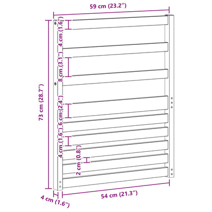 Modulo Braccioli 2 pcs Bianco 59 x 4 x 73 cm | homemem39