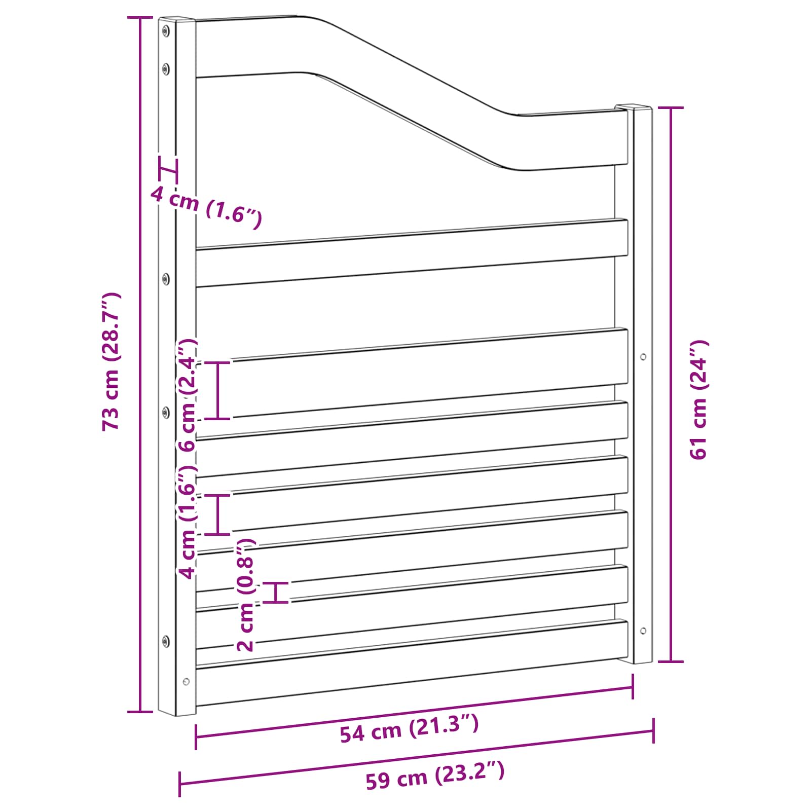 Modulo Braccioli 2 pcs Bianco 59 x 4 x 73 cm | homemem39