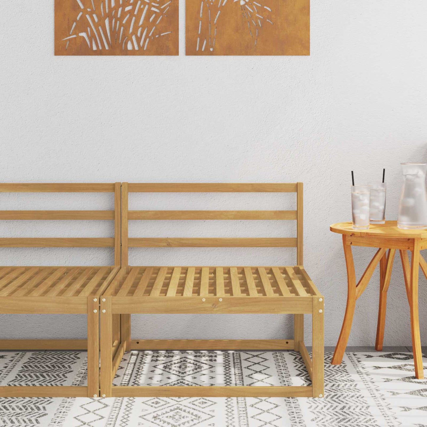 Divano centrale per esterno Bianco 79 x 83 x 73 cm