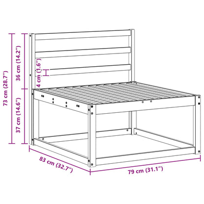 Divano centrale per esterno Bianco 79 x 83 x 73 cm