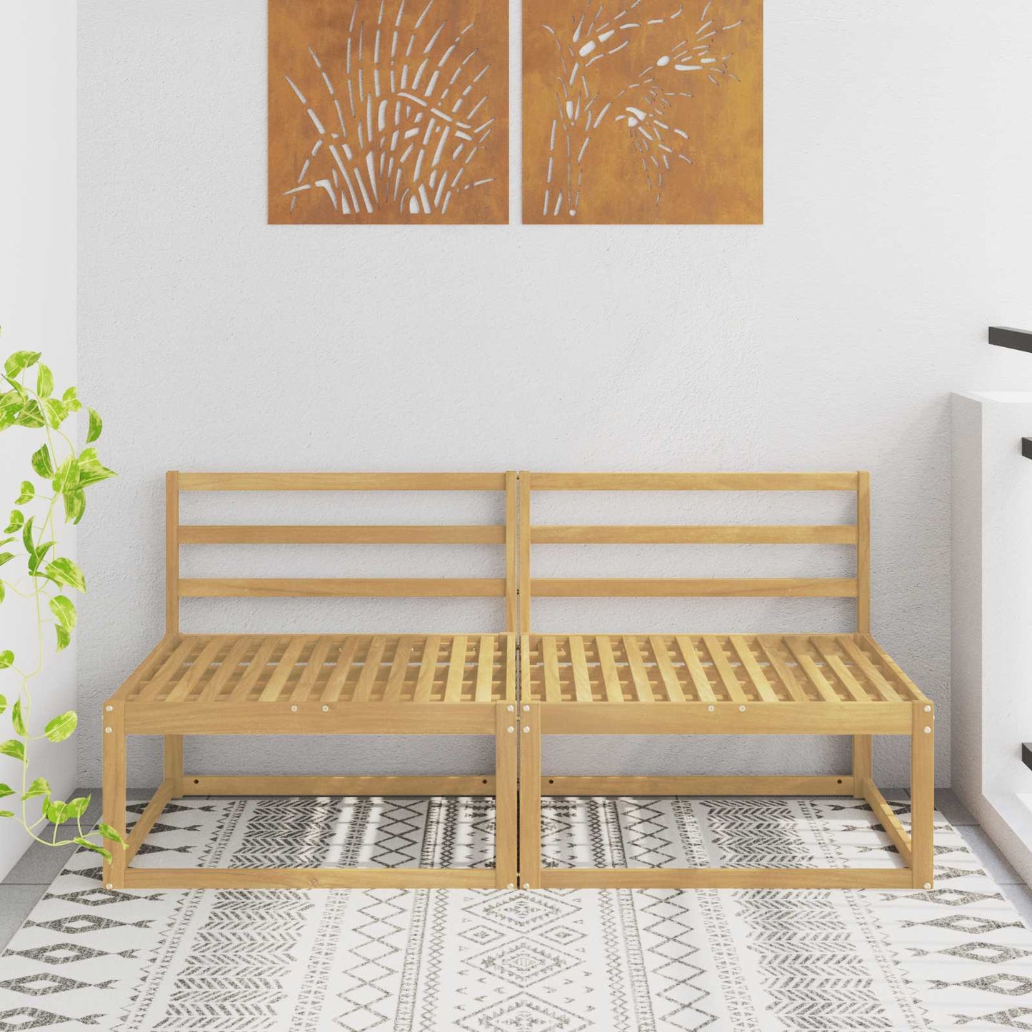 Divano centrale per esterno Bianco 158 x 83 x 73 cm | homemem39