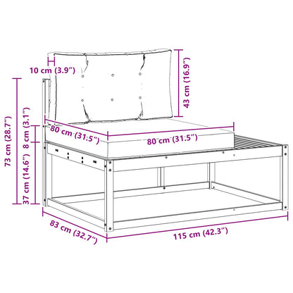 Divano da Esterno Bianco 115 x 83 x 73 cm Poliestere