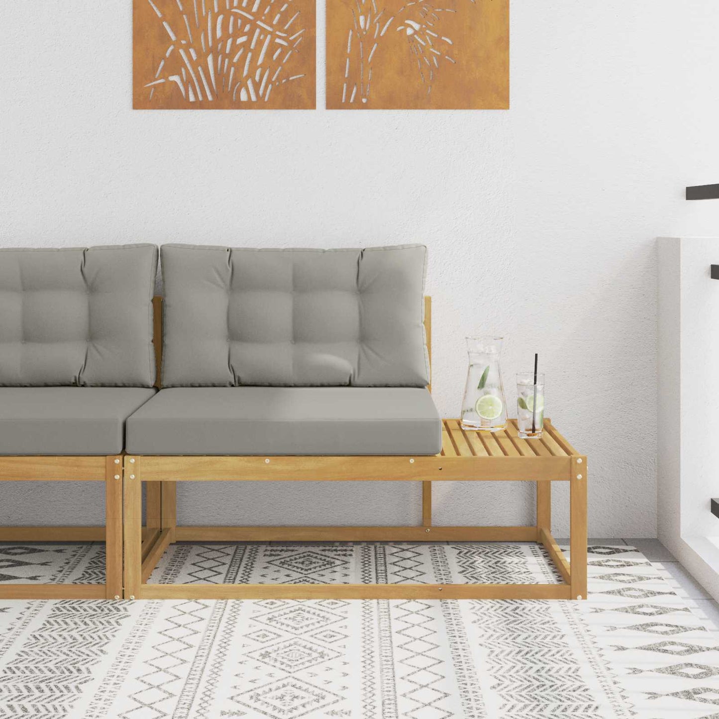 Divano da Esterno Bianco 115 x 83 x 73 cm Poliestere
